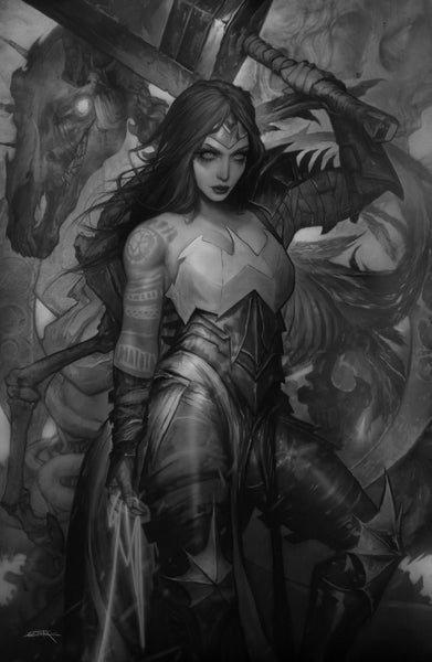 Absolute Wonder Woman #20 Black & White Card Stock Virgin